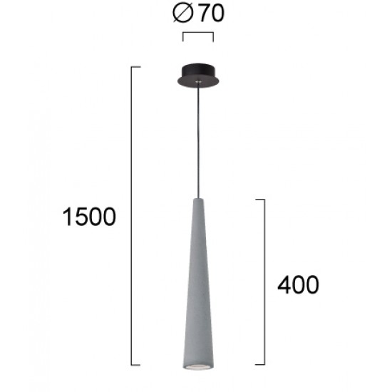 Pendul ANISH 4277500 Viokef GU10, Gri, Grecia