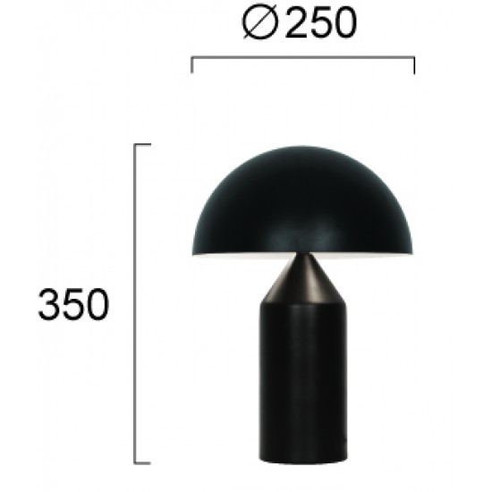 Veioza NILSON 4278900 Viokef E14, Negru, Grecia