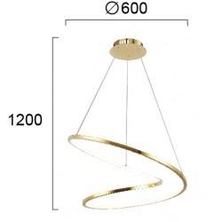 Suspensie SATELLITE 4281300 Viokef LED, Auriu, Grecia