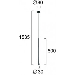 Pendul FOX 4282000 Viokef LED, Negru, Grecia