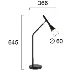 Veioza MELODY 4283500 Viokef GU10, Negru, Grecia