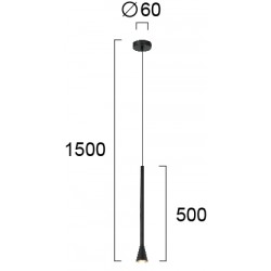 Pendul MELODY 4283600 Viokef GU10, Negru, Grecia