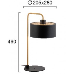 Veioza SEVENTY S 4284300 Viokef E27, Negru, Grecia