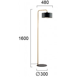 Lampadar SEVENTY S 4284400 Viokef E27, Negru, Grecia