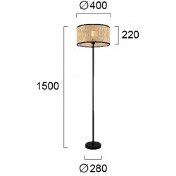 Lampadar GHEISA 4285700 Viokef E27, Natural, Grecia