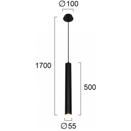 Pendul LESANTE 4287300 Viokef GU10, Negru, Grecia