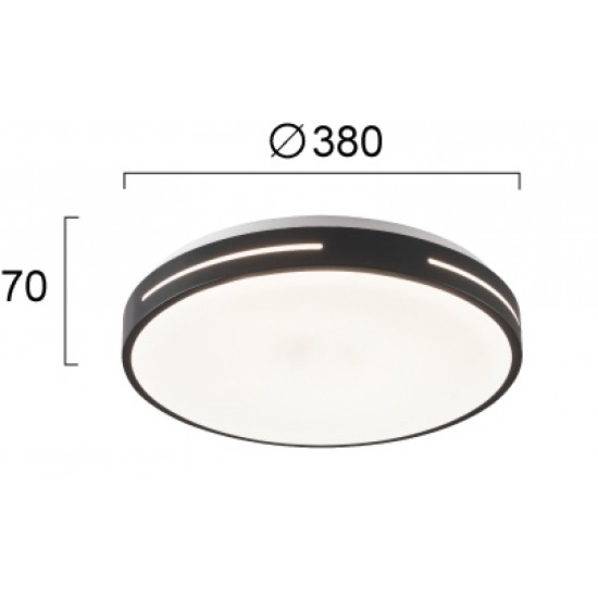 Plafoniera ALEXIA 4287701 Viokef LED, Negru, Grecia