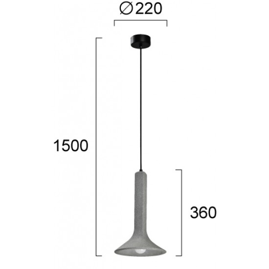 Pendul FUNNEL 4290300 Viokef E14, Gri, Grecia