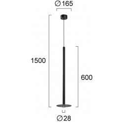 Pendul CHARISMA 4290800 Viokef LED, Negru, Grecia