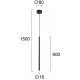Pendul ZENIA 4291100 Viokef LED, Negru, Grecia