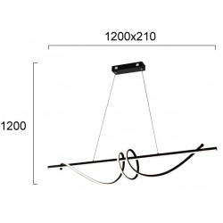 Candelabru CLAUDIA 4291400 Viokef LED, Negru, Grecia