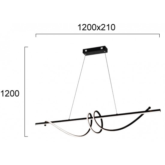 Candelabru CLAUDIA 4291400 Viokef LED, Negru, Grecia