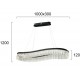 Suspensie CRYSTAL 4291700 Viokef LED, Negru, Grecia