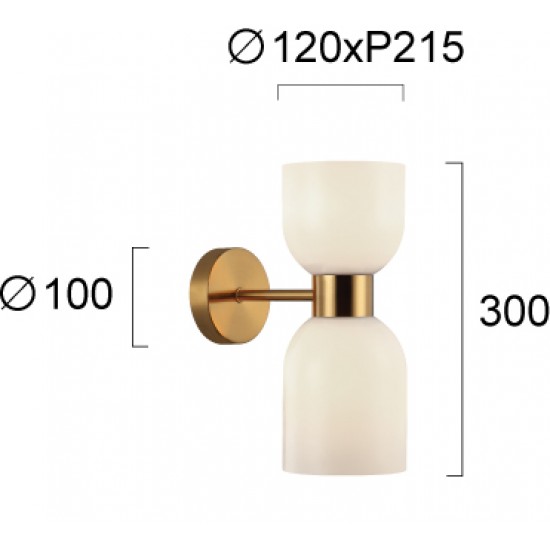 Aplica MEMORY 4291800 Viokef E27, Alb, Grecia