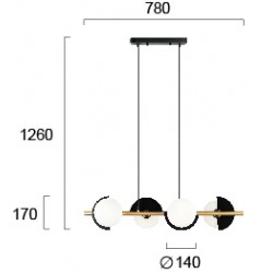 Suspensie DARCY 4292100 Viokef G9, Alb, Grecia