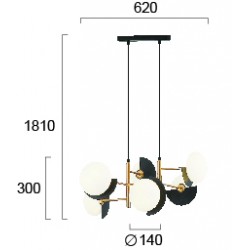 Suspensie DARCY 4292200 Viokef G9, Alb, Grecia