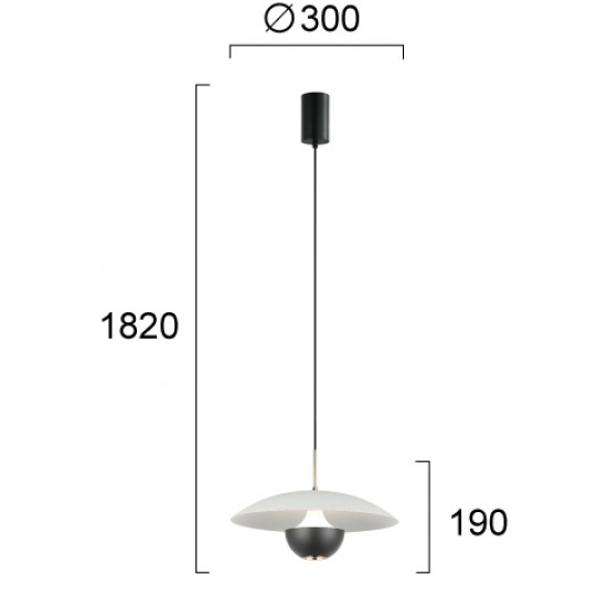 Pendul VALIA 4292300 Viokef LED, Alb, Grecia