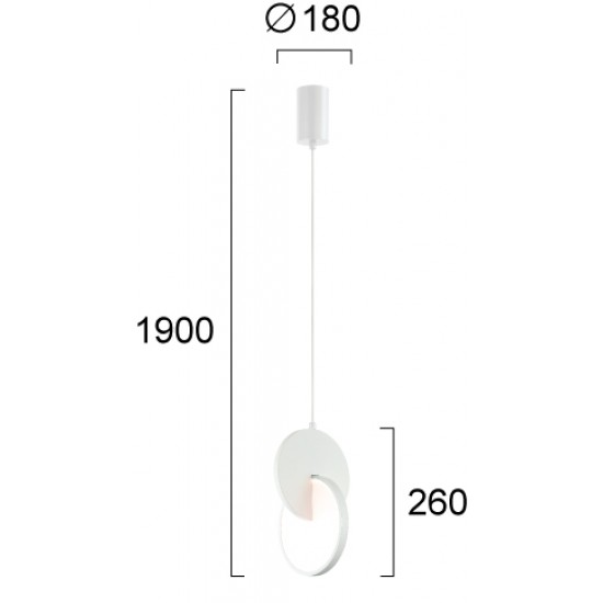 Pendul MAGIC 4292400 Viokef LED, Alb, Grecia