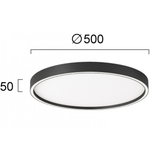 Plafoniera VANESSA 4292800 Viokef LED, Negru, Grecia