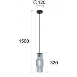 Pendul LILIAN 4294902 Viokef E27, Alb, Grecia
