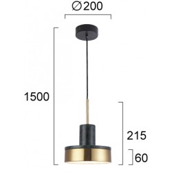 Pendul LITHOS 4295201 Viokef LED, Verde, Grecia