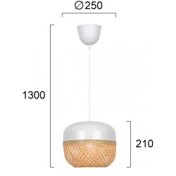 Pendul SALINE 4295600 Viokef E27, Natural, Grecia