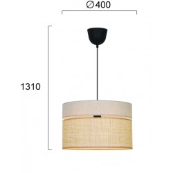 Pendul ANDAMAN 4296500 Viokef E27, Natural, Grecia