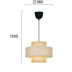 Pendul ANDAMAN 4296600 Viokef E27, Natural, Grecia