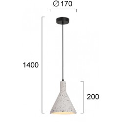 Pendul DOT 4297400 Viokef E27, Alb, Grecia