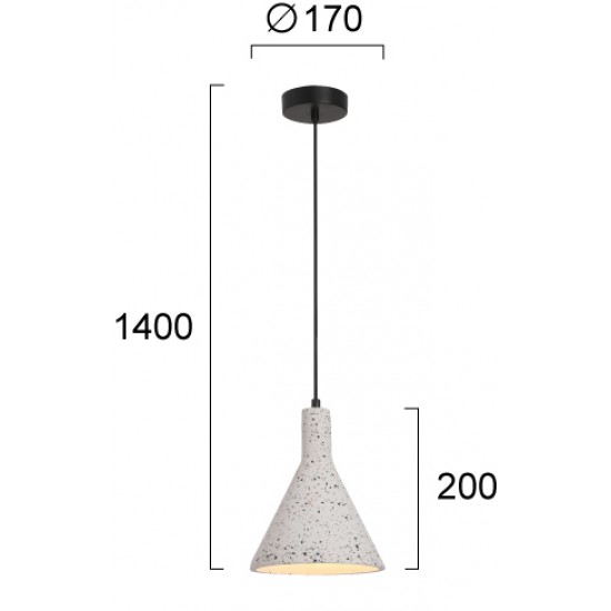 Pendul DOT 4297400 Viokef E27, Alb, Grecia