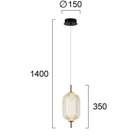 Pendul PELLUCID 4297600 Viokef LED, Grecia