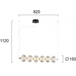 Suspensie PELLUCID 4297800 Viokef LED, Grecia