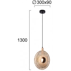 Pendul ILANGA 4299100 Viokef E27, Natural, Grecia