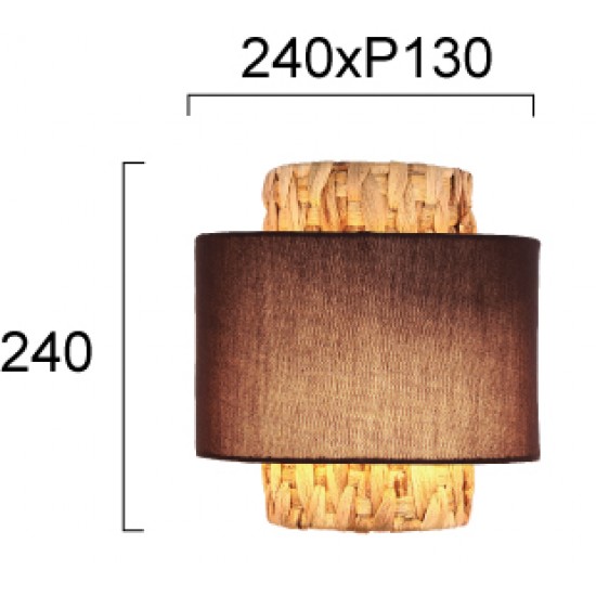 Aplica RIVIERA 4299300 Viokef E27, Natural, Grecia