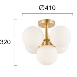 Lustra Plafon NEFELI 4299800 Viokef E14, Opal, Grecia