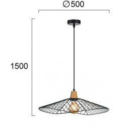 Pendul KRONOS 4300000 Viokef E27, Negru, Grecia