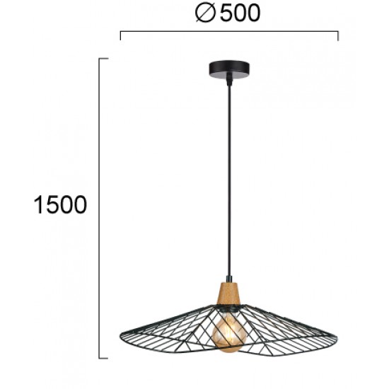 Pendul KRONOS 4300000 Viokef E27, Negru, Grecia