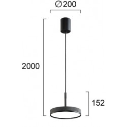 Pendul DON 4300300 Viokef LED, Gri, Grecia