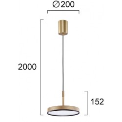 Pendul DON 4300301 Viokef LED, Auriu, Grecia