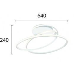 Lustra Plafon MILY 4301500 Viokef LED, Alb, Grecia