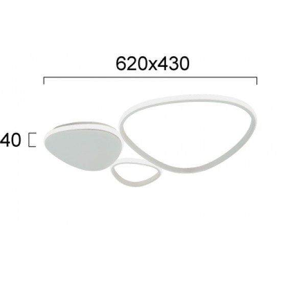 Lustra Plafon HELIX 4301600 Viokef LED, Argintiu, Grecia