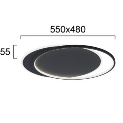 Plafoniera EVELYN 4301901 Viokef LED, Negru, Grecia