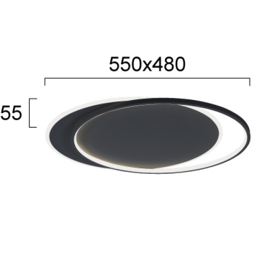 Plafoniera EVELYN 4301901 Viokef LED, Negru, Grecia