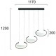 Suspensie ADELE 4302100 Viokef LED, Negru, Grecia
