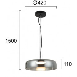 Pendul SIMPLE 4302400 Viokef LED, Fumuriu, Grecia