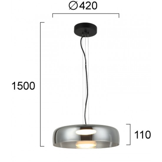 Pendul SIMPLE 4302400 Viokef LED, Fumuriu, Grecia