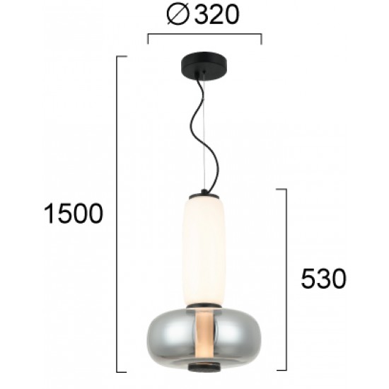 Pendul AVERY 4302500 Viokef LED, Fumuriu, Grecia