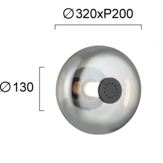 Aplica AVERY 4302600 Viokef LED, Fumuriu, Grecia