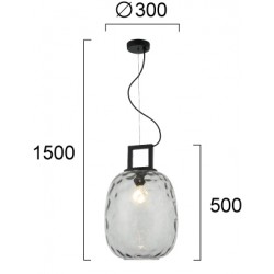 Pendul LUCY 4302801 Viokef E27, Fumuriu, Grecia