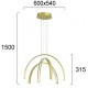 Suspensie MEGAN 4303200 Viokef LED, Auriu, Grecia